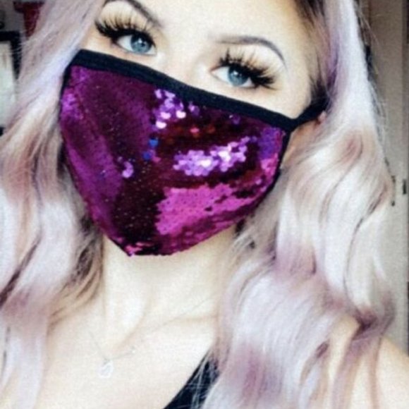 Sequin Protective Face Mask (Two Tone Reversible ) - Picture 10 of 12